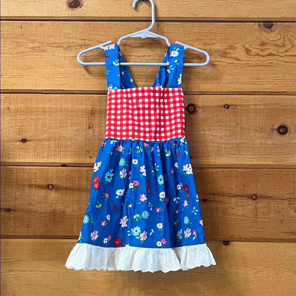 Wildflowers floral red checkered top